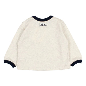 Búho - Constrasté Chiné T-shirt | Ecru