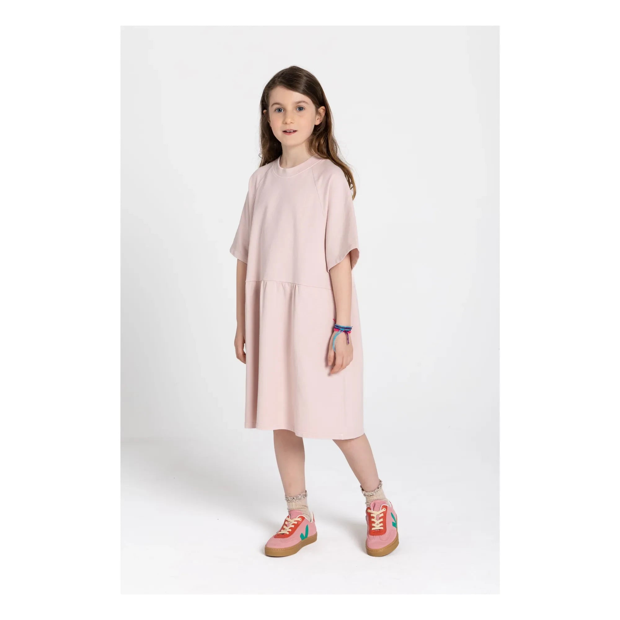 Smallable Kid - Sweatkleid aus Bio-Baumwolle | Puderrosa