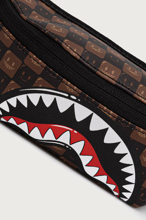 Sprayground - Braun Bauchtasche mit Haien in Paris 910B9309NSZ