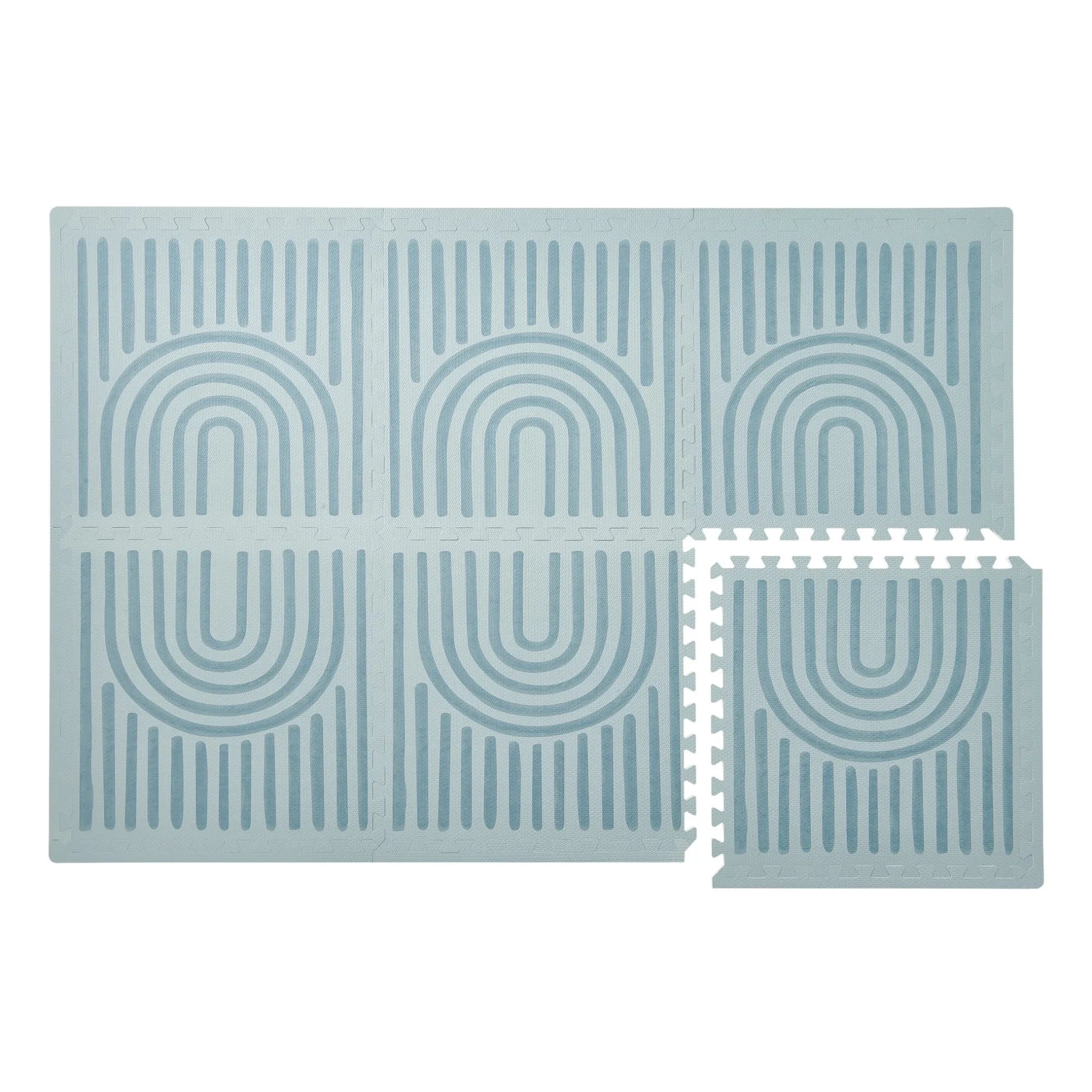 Toddlekind - Lineare modulare Spielmatte | Grau-Blau