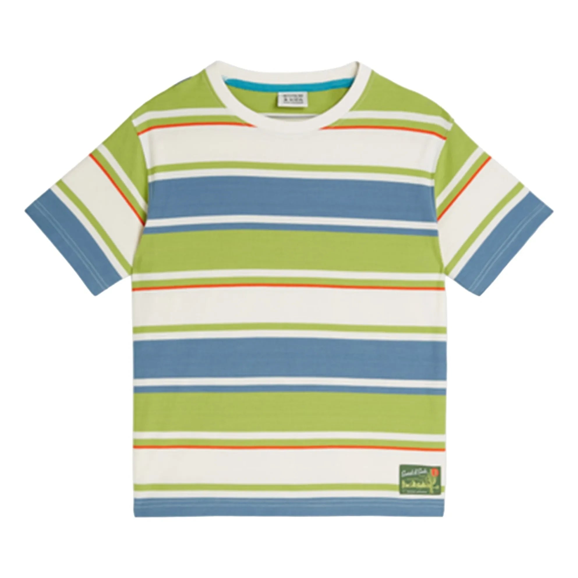 Scotch & Soda - Gestreiftes T-Shirt | Anisgrün