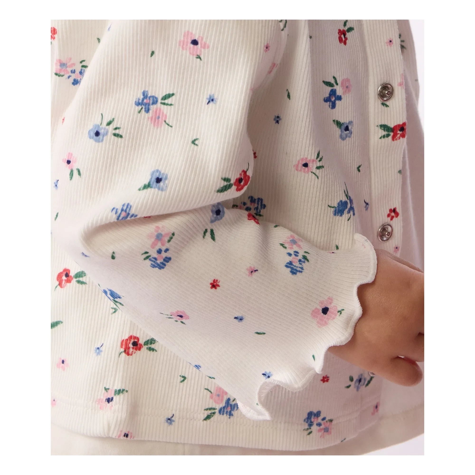 Petit Bateau - Vilet Fleuri | Weiß