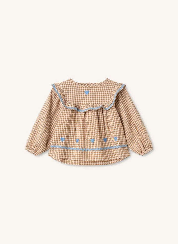 Flöss - Ellis Vichy Bluse | Braun