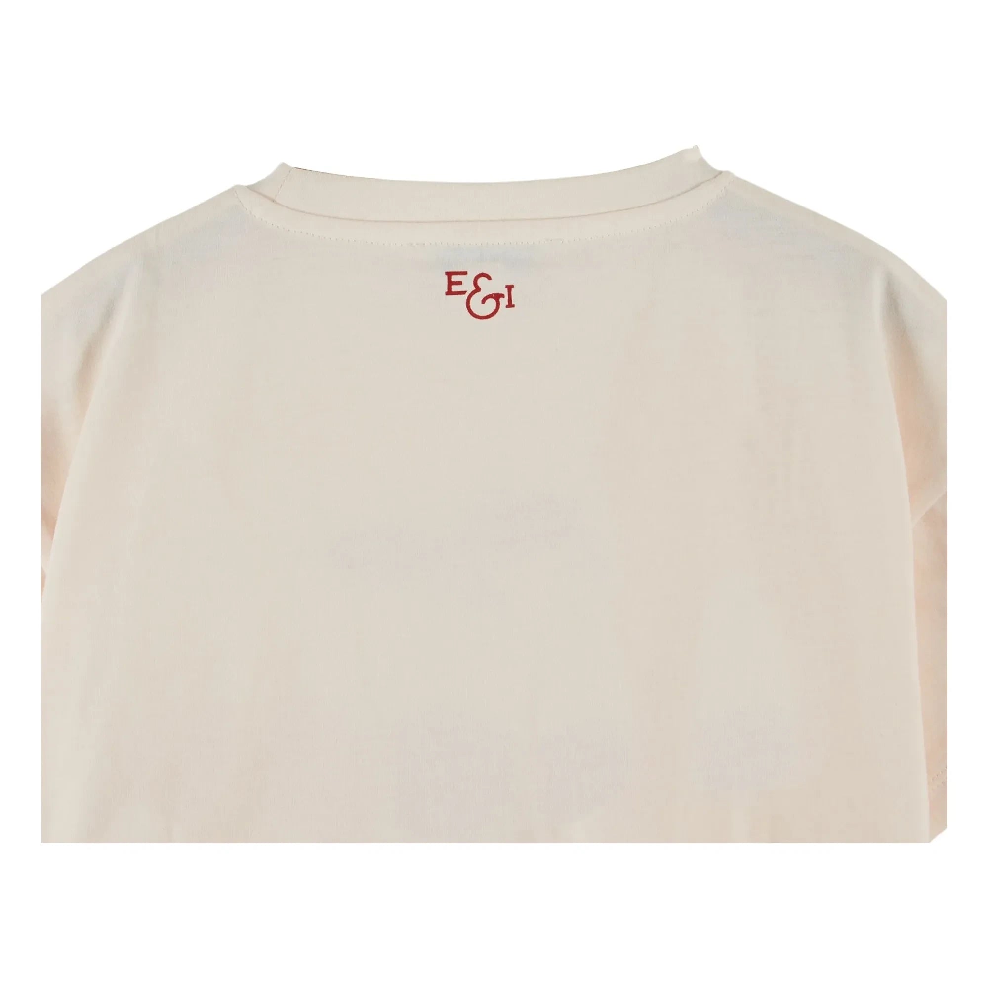 Emile et Ida - T-Shirt aus Bio-Baumwolle mit Kirschenmuster | Creme