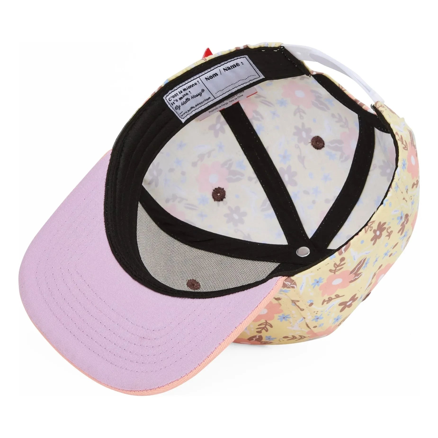 Hello Hossy - Pastel Blossom Gerades Visier Cap | Blassgelb