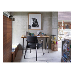 Vitra - Bürostuhl, schwarzes Gestell - Jean Prouvé | Dunkelgrau