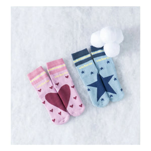 Victoria - Rosa Herz-Socken