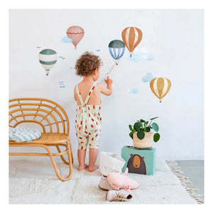 MIMI'lou - Einfache Heißluftballon-Aquarell-Aufkleber