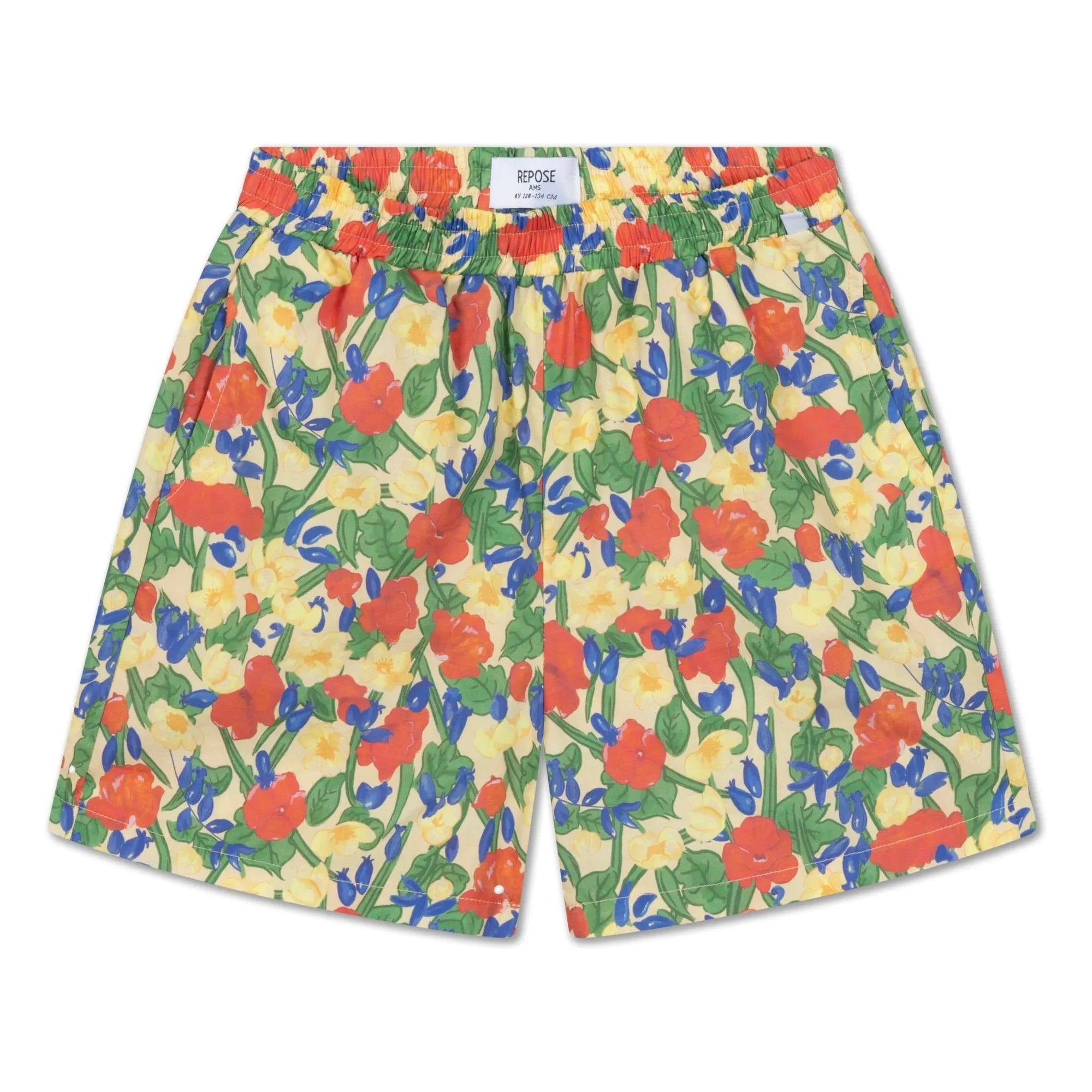 Repose AMS - Feuri Shorts mit elastischem Bund Bio-Baumwolle | Blassgelb