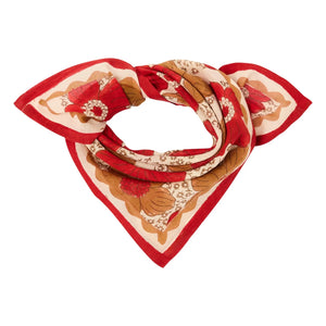 Apaches - Kleines Dupatta-Tuch Blumen | Rot