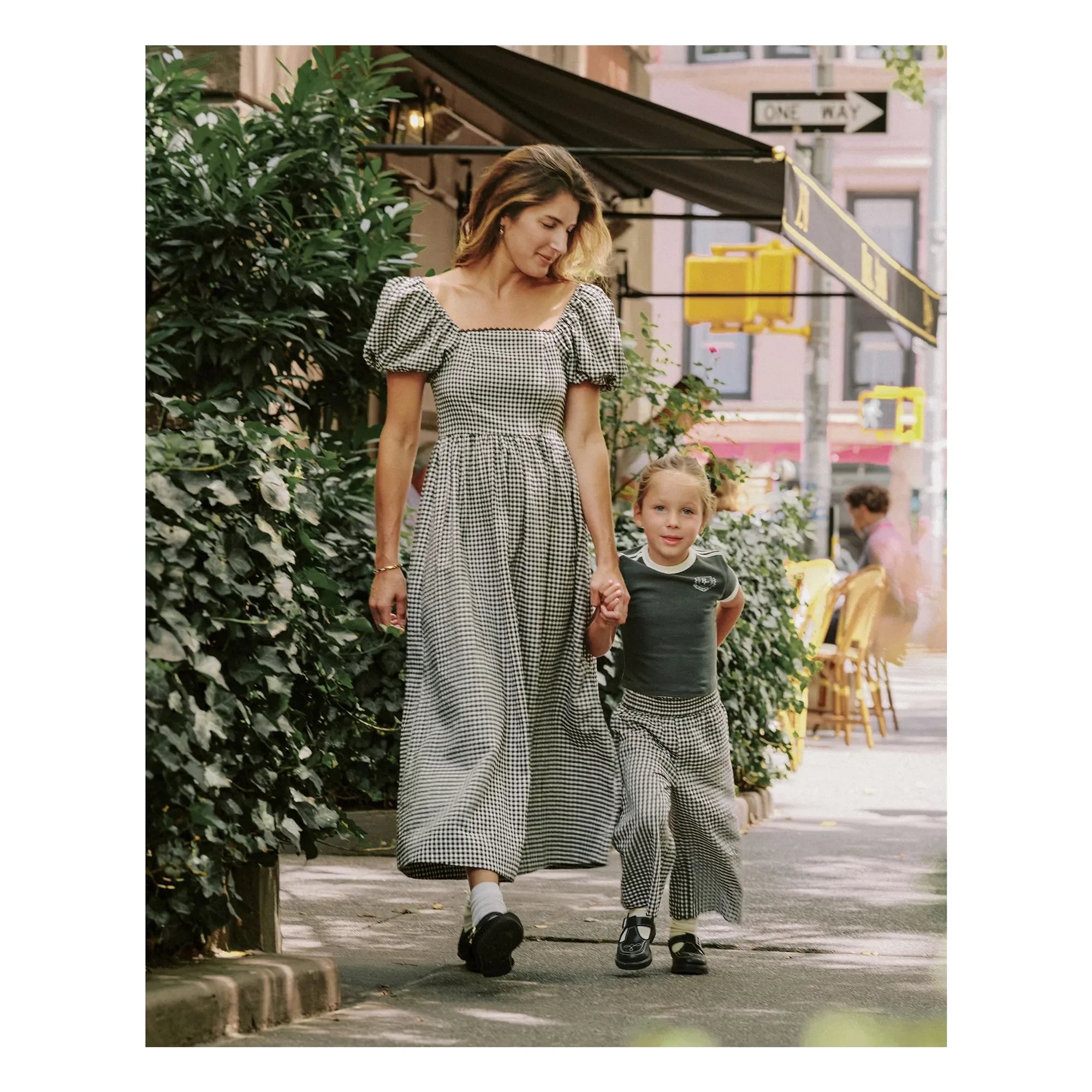 Rylee + Cru - Vichy-Karo-Hose | Schwarz