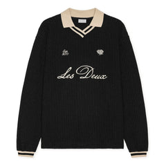 Les Deux - Polo Waffle Football | Schwarz