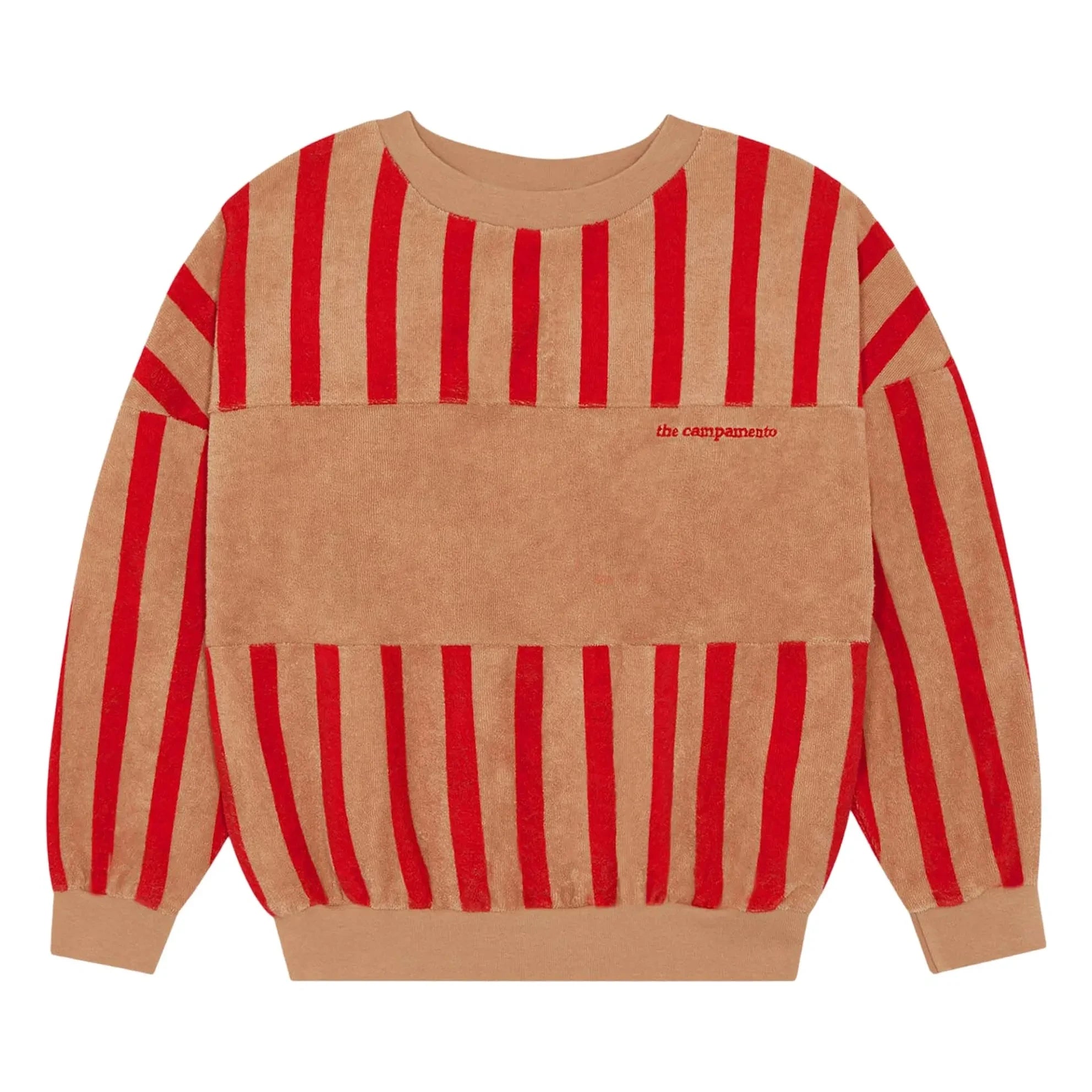 The Campamento - Gestreiftes Sweatshirt | Kamel