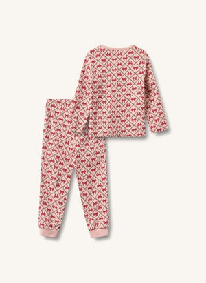 Wheat - Mila Bio-Baumwoll-Pyjama-Knoten | Puderrosa