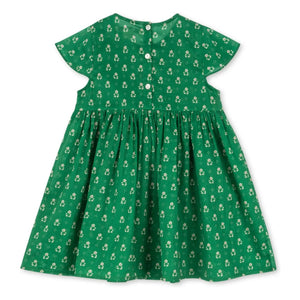 Konges Sløjd - Kleid mit Rüschen aus Bio-Baumwolle | Grün
