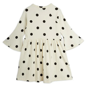Mini Rodini - Organik pamuklu bezelye elbise | Ekru