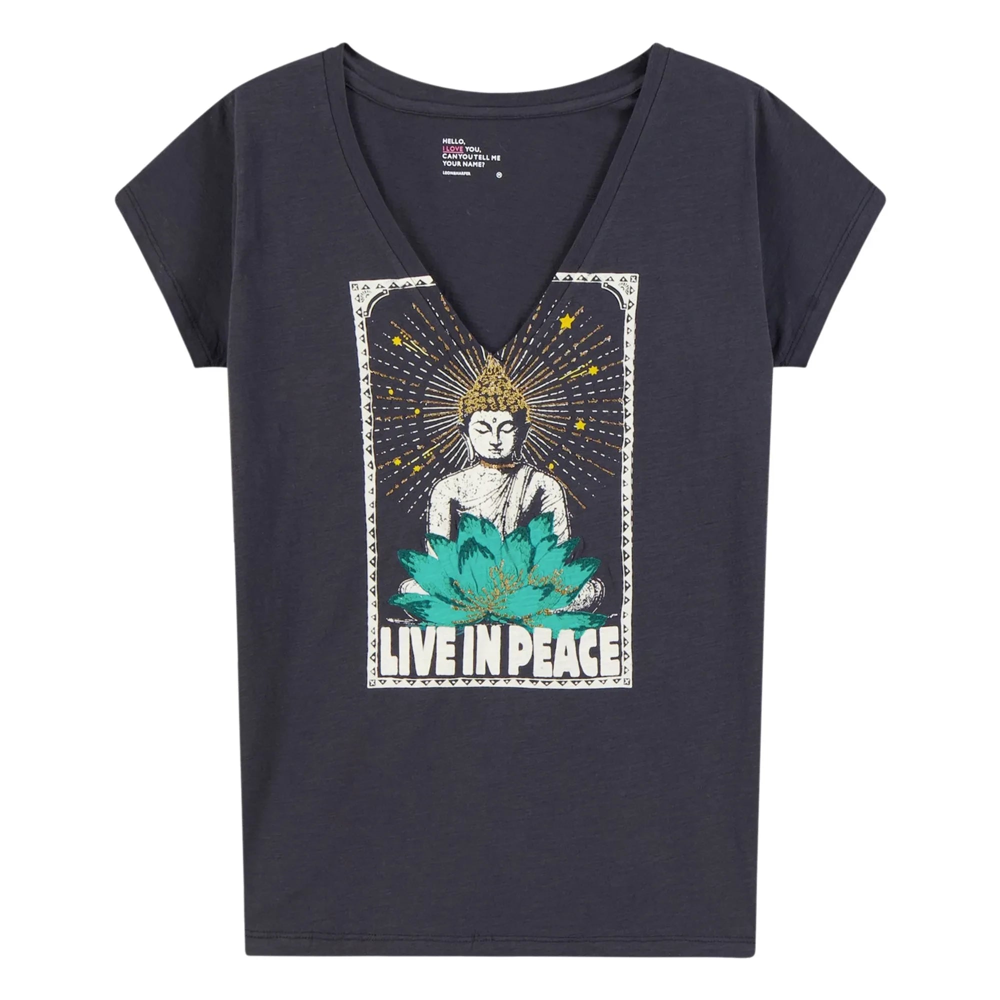 Leon & Harper - Tonton Yoga T-Shirt Bio-Baumwolle | Kohlegrau