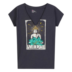 Leon & Harper - Tonton Yoga T-Shirt Bio-Baumwolle | Kohlegrau