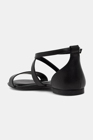MICHAEL Michael Kors kadın düz taban deri sandalet Alexa Flex Flat Sandal