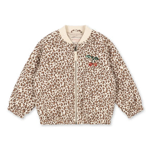 Konges Sløjd - Juno Leopard Pailletten Bomberjacke | Braun
