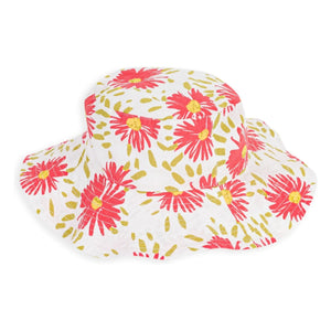 Petit Bateau - Capeline aus Bio-Baumwolle mit Blumenmuster | Ecru