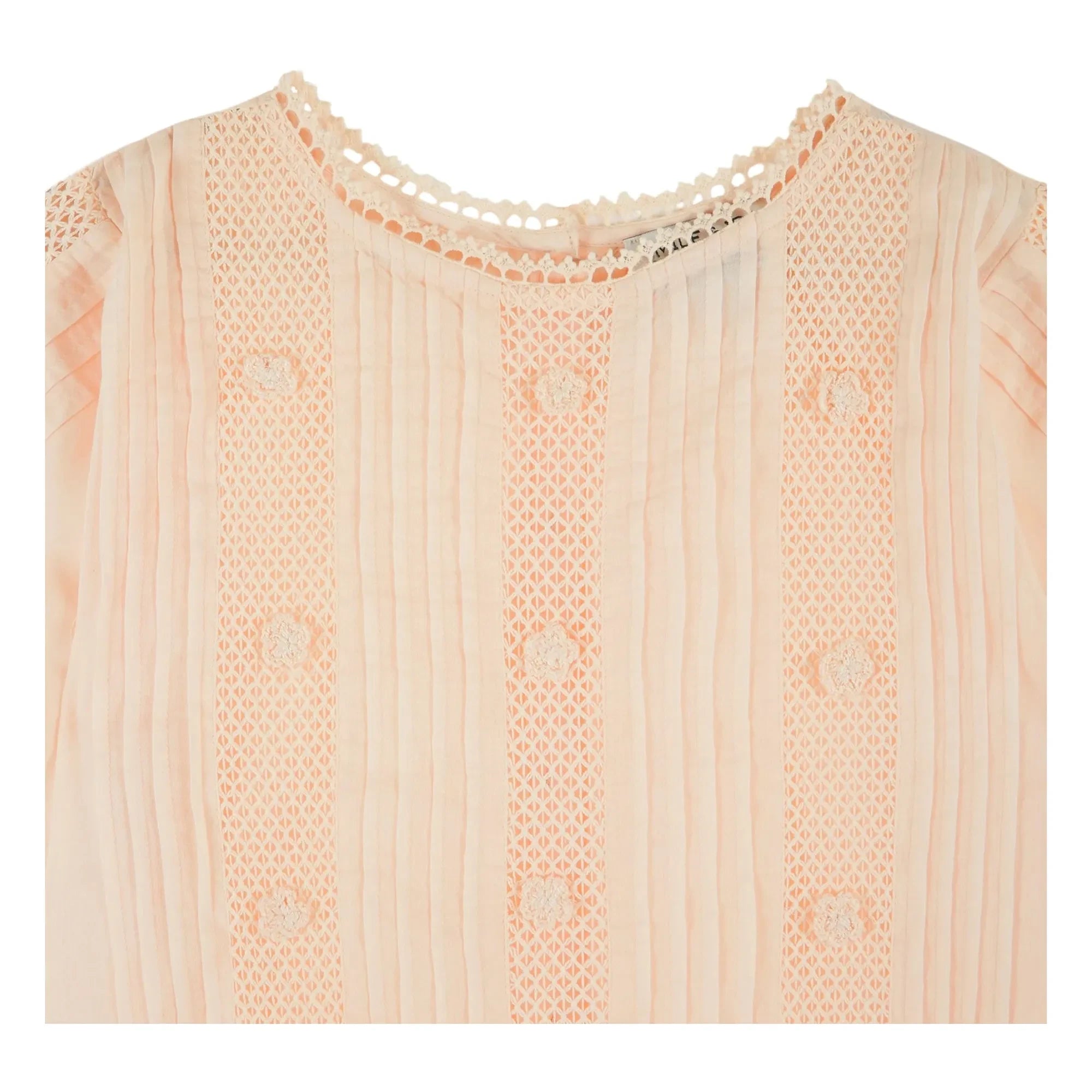 Emile et Ida - Bluse mit Baumwollstickerei | Aprikose