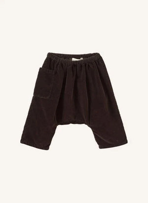 Caramel - Ficus Samt Harem Hose | Schokolade