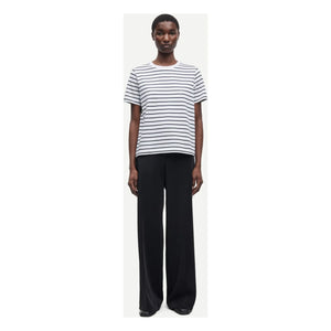 Samsoe Samsoe - Camino Gestreiftes Bio-Baumwoll-T-Shirt | Weiß