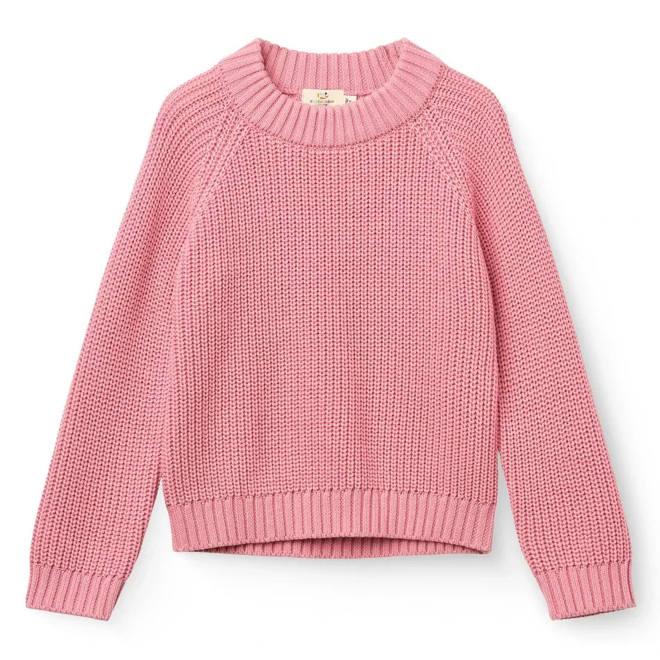 Copenhagen Colors - Klassischer Ripp-Pullover aus Bio-Baumwolle | Zuckerrosa