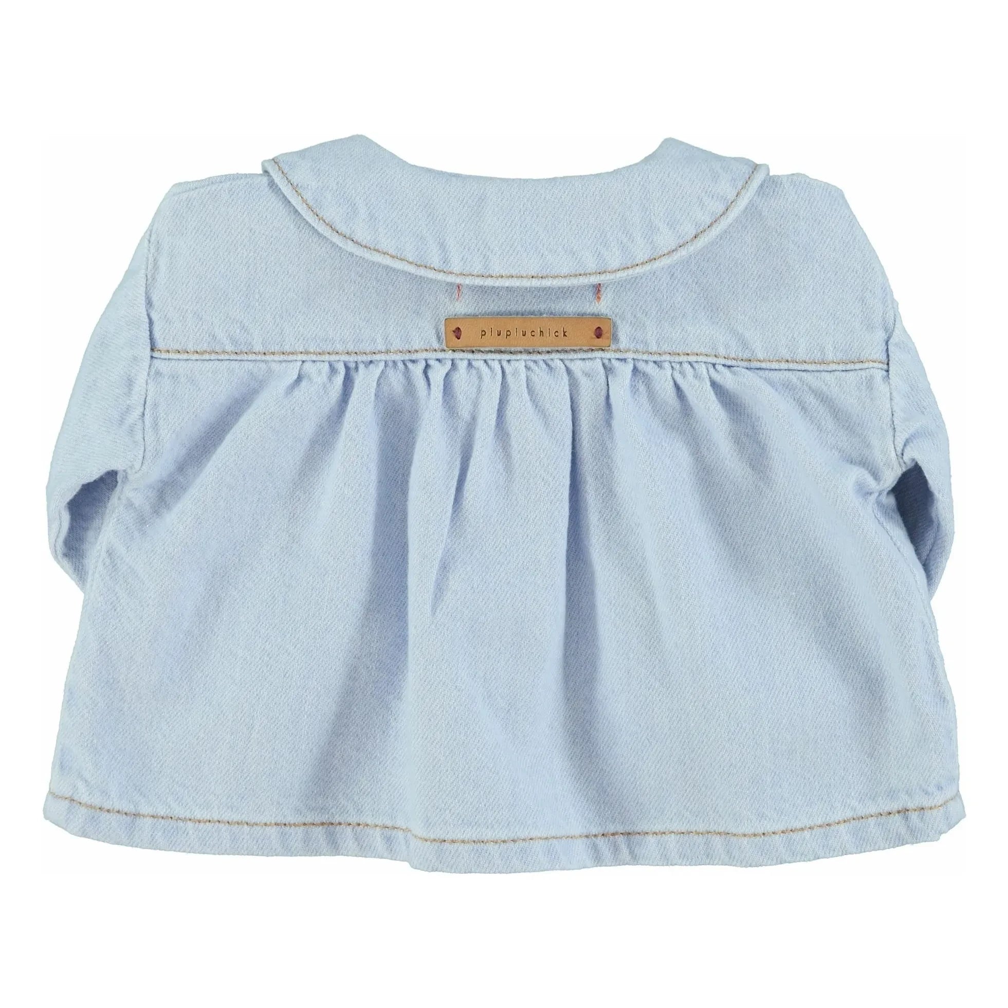 Piupiuchick - Bluse mit Claudine-Kragen | Hellblau