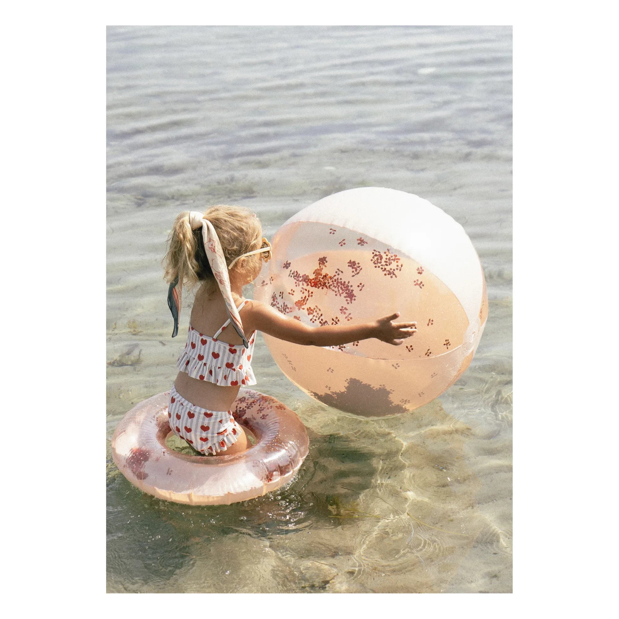Konges Sløjd - Glitter Aufblasbarer Schwimmring Ø50cm | Puderrosa
