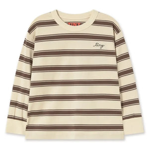 Tinycottons – Gestreiftes Bio-Baumwoll-T-Shirt | Creme