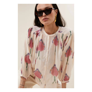 By Bar - Becky Ikat Bio-Baumwollbluse | Weiß