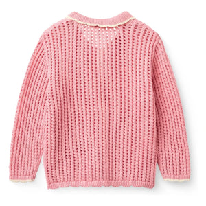 Copenhagen Colors - Häkelcardigan aus Bio-Baumwolle | Zartrosa