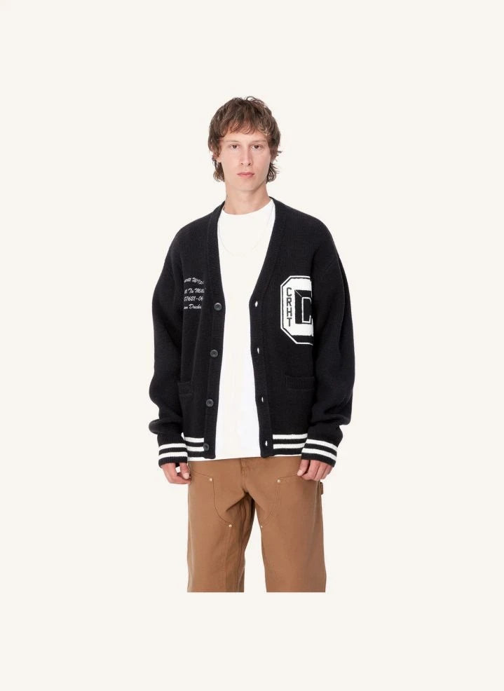 Carhartt WIP - Braune Enten Strickjacke | Schwarz