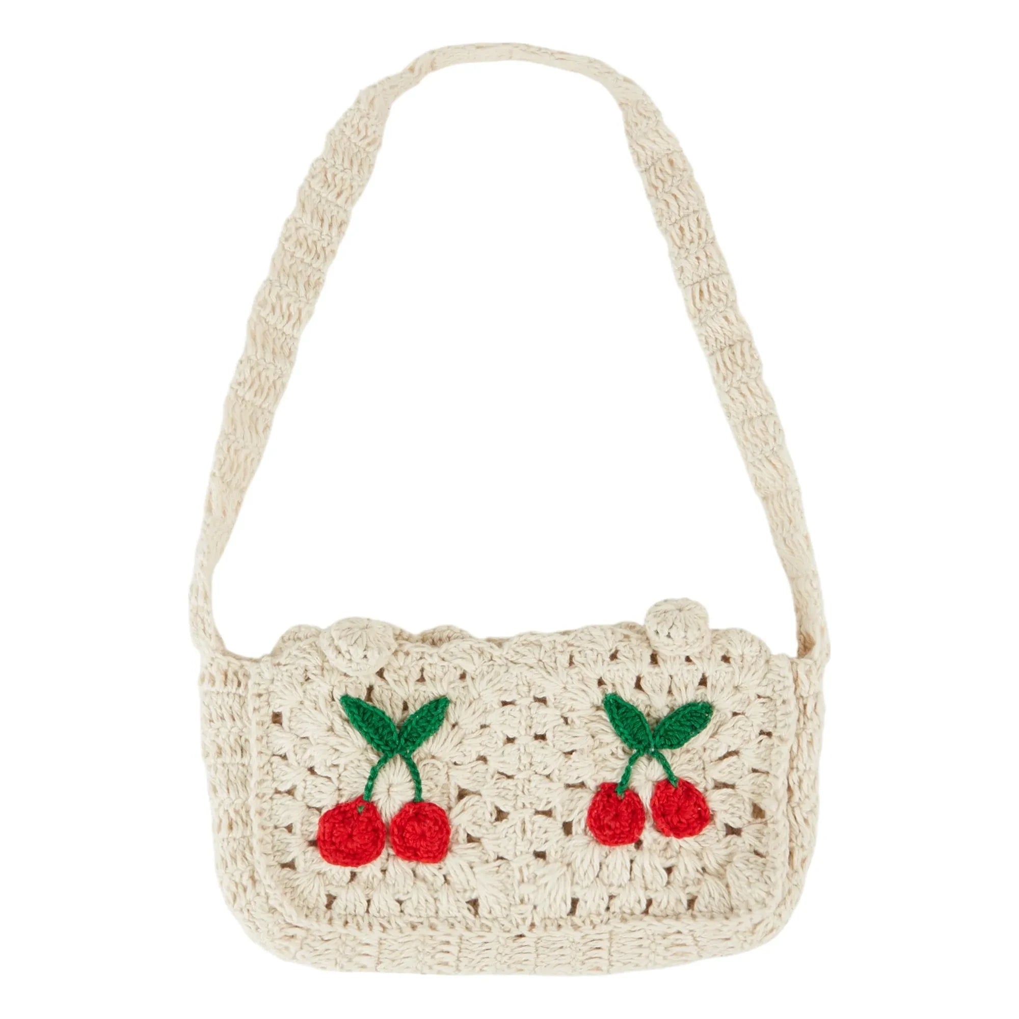 Emile et Ida - Kirsche Stricktasche | Creme