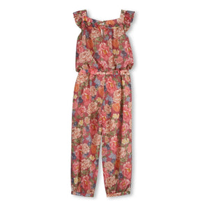 Chloé - Overall aus Bio-Baumwolle mit Blumenmuster | Altrosa
