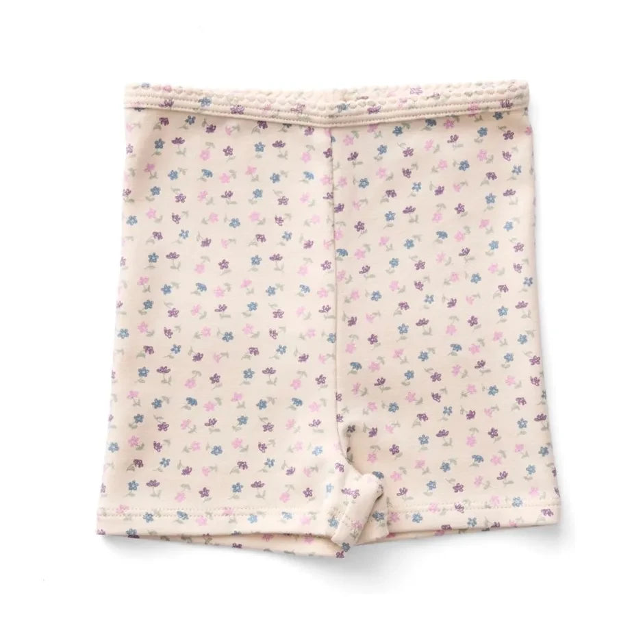 Soor Ploom - Bio-Baumwoll-Shorts mit Blumenmuster | Gebrochenes Weiß