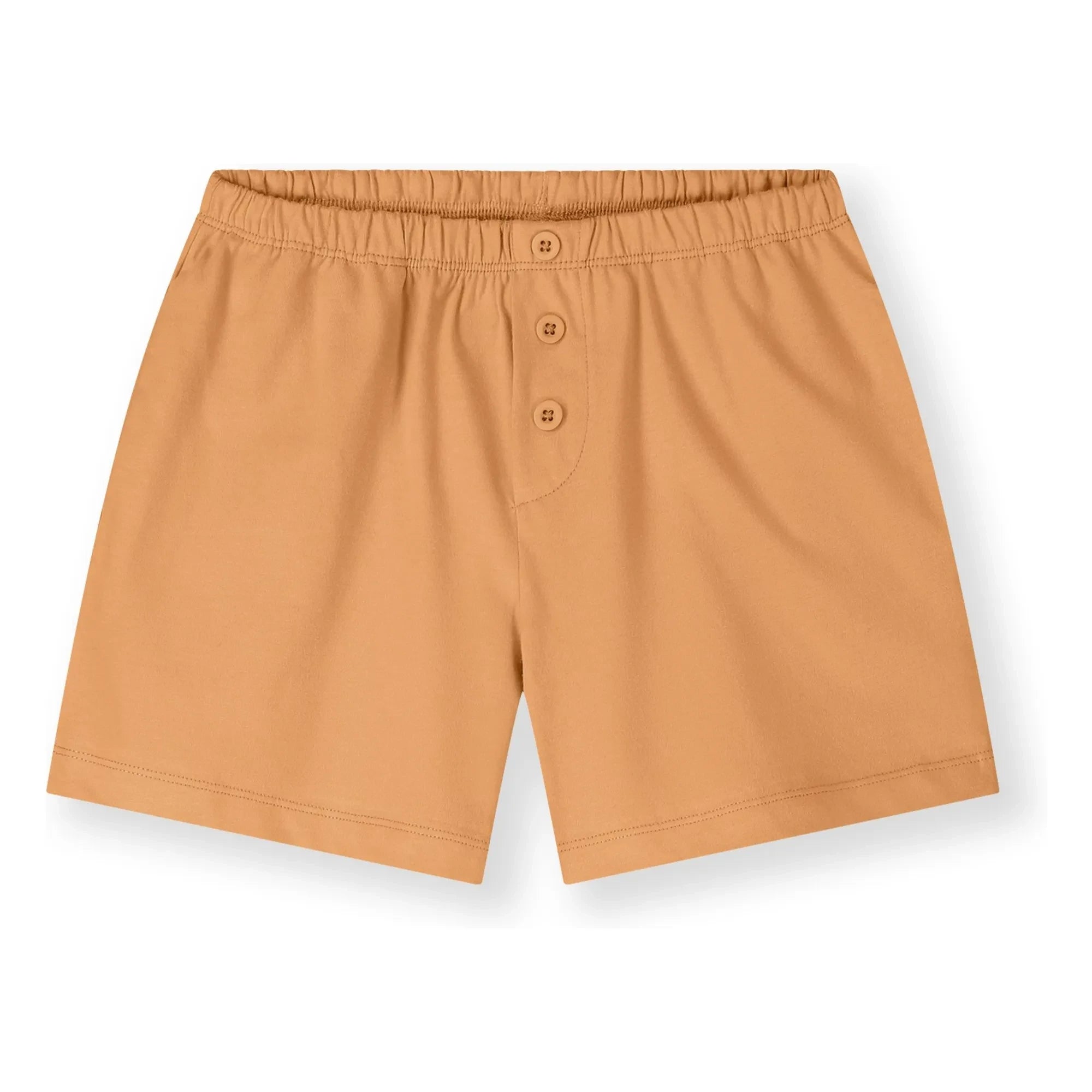 Gray Label - Bio-Baumwoll-Shorts mit Knöpfen | Aprikose