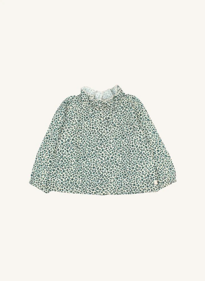Búho - Geraffte Babybluse | Zederngrün