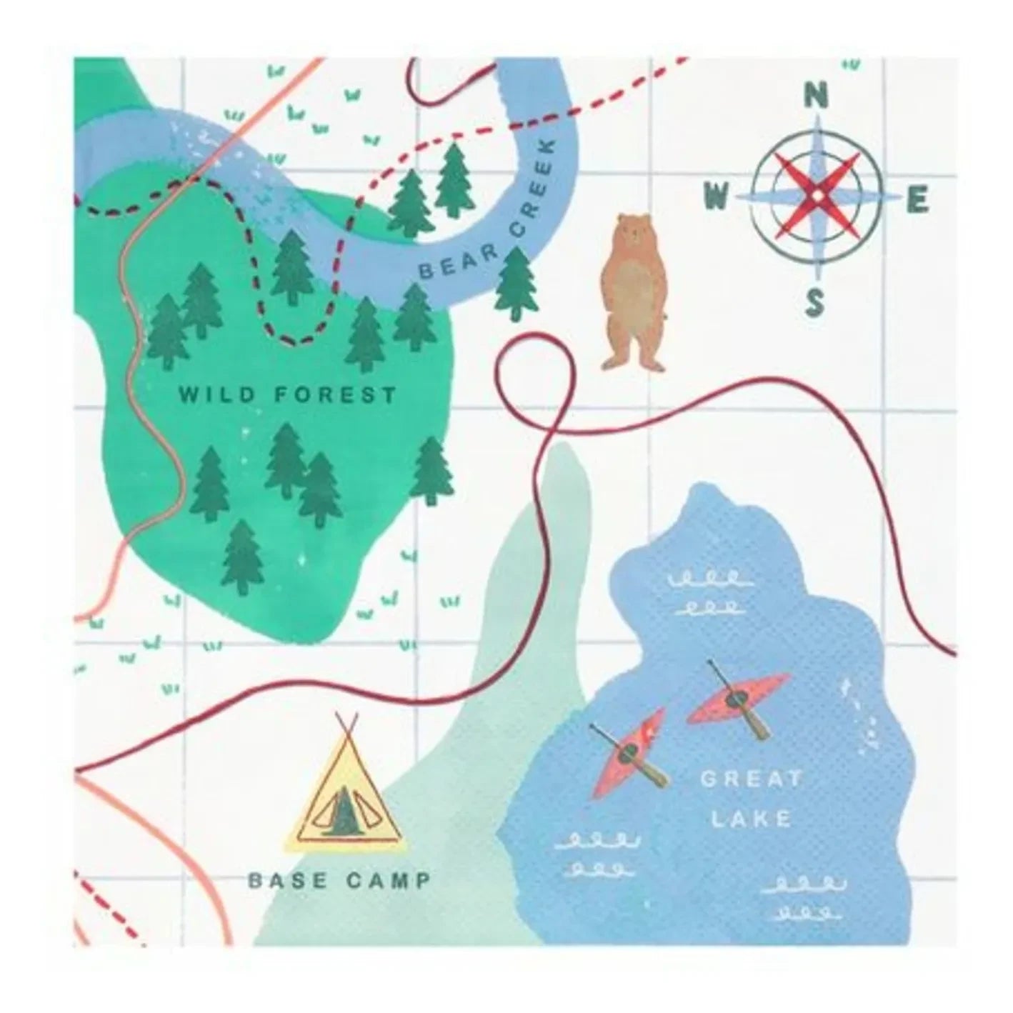 Meri Meri - Abenteuer-Camping Papierservietten