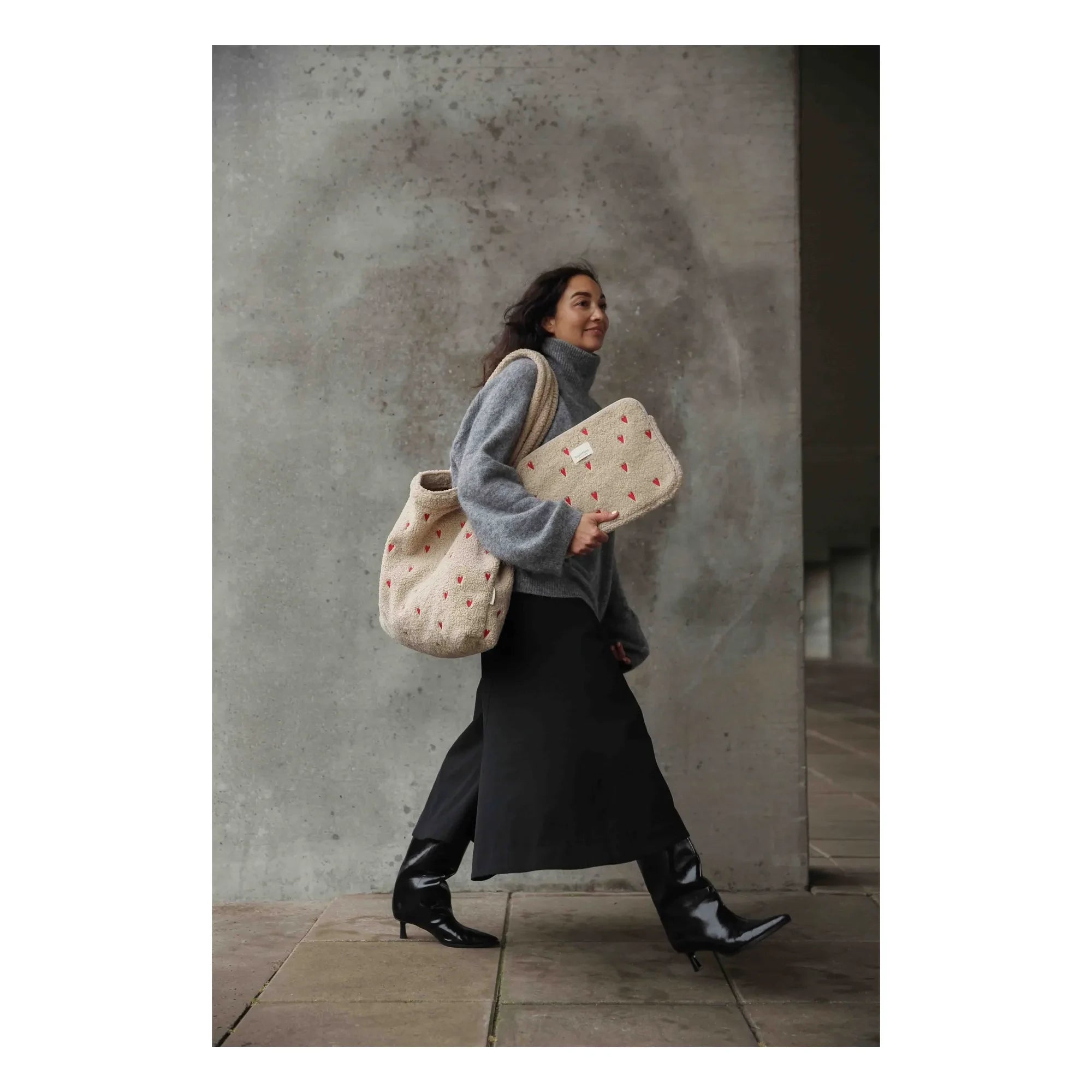 Studio Noos - Herz-Laptoptasche | Ecru
