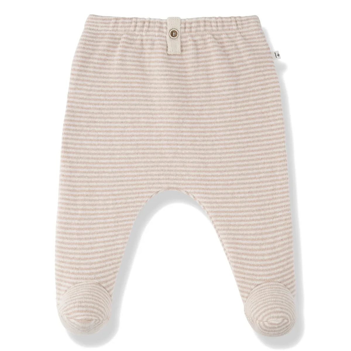 1+ in the family - Arras gestreifte Leggings mit Fuß | Nude