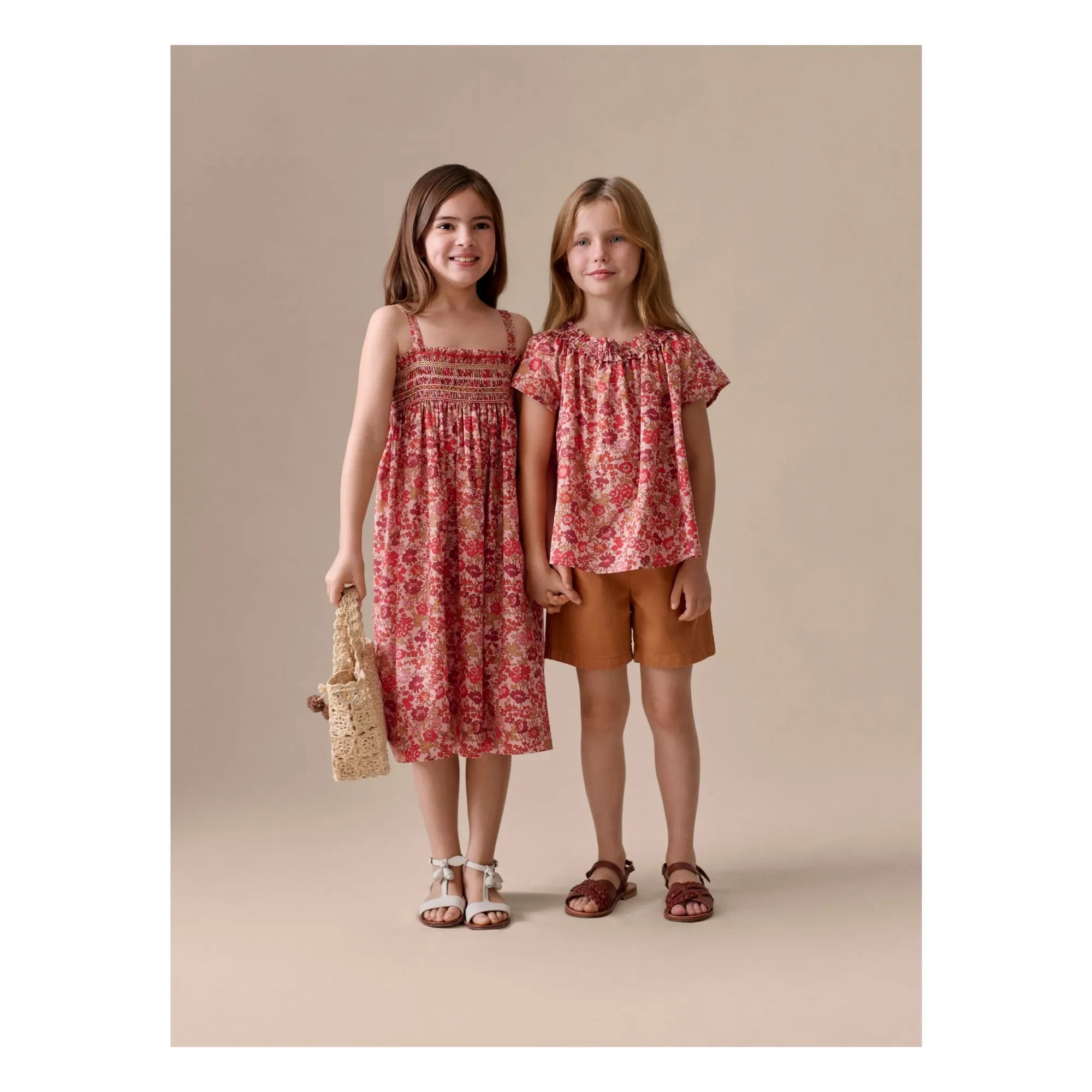 Bonpoint - Goldia Fleurie Bio-Baumwollbluse | Puderrosa