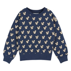 Emile et Ida – Bio-Baumwoll-Sweatshirt Eichhörnchen | Nachtblau