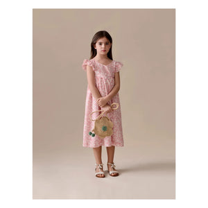 Bonpoint - Galantine Fleurie Kleid | Puderrosa