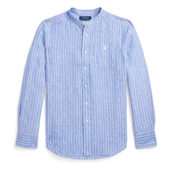 Ralph Lauren - Leinenhemd mit Streifen | Blau
