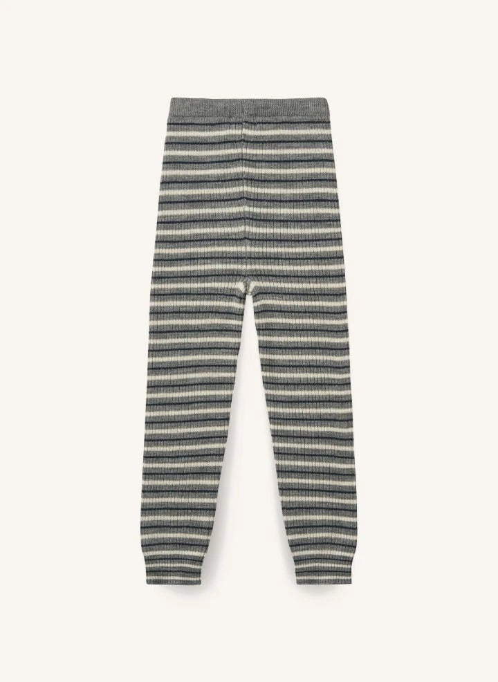 Copenhagen Colors - Klassisch gestreifte Merino-Woll-Leggings | Grau