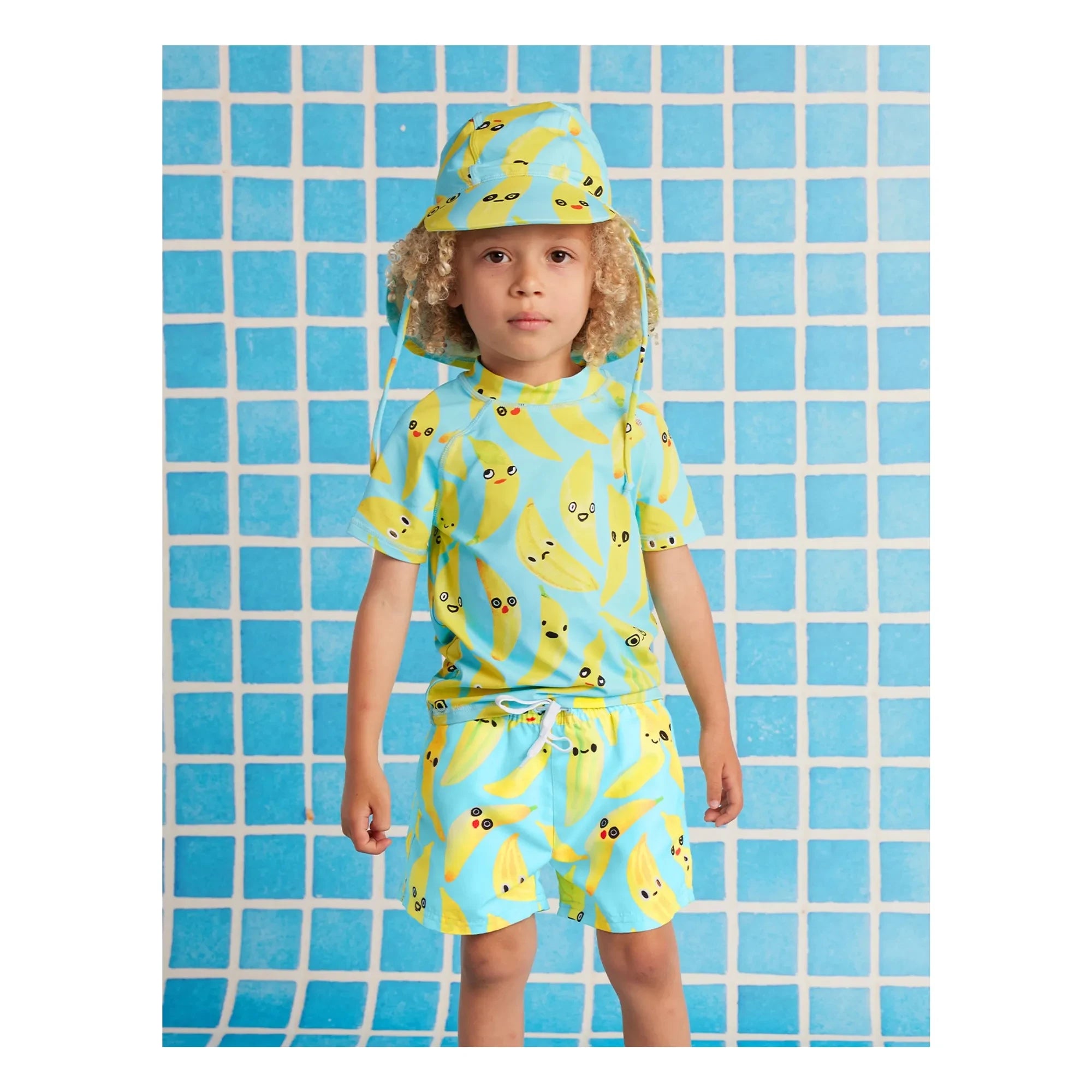 Halcyon Nights - Anti-UV Badeshirt Banana Recycelte Fasern | Türkis