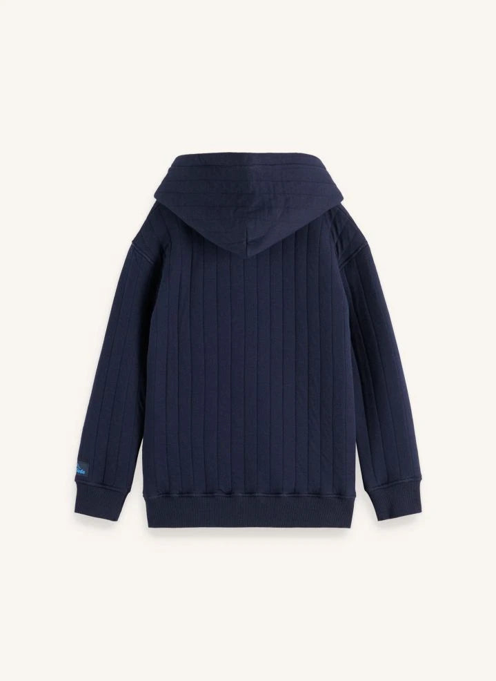 Scotch & Soda - Stepp-Patchwork-Sweatshirt | Dunkelblau